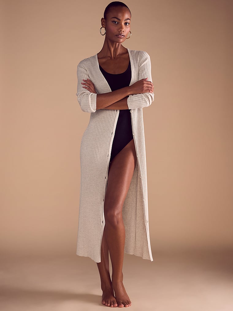 Роскошное кремовое трикотажное платье-кардиган Victoria'S Secret, мультиколор
Роскошное кремовое трикотажное платье-кардиган Victoria'S Secret, мультиколор