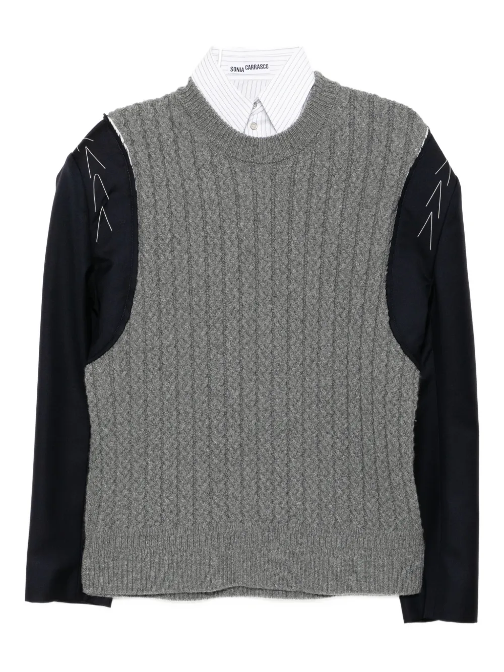 Рубашка Wool-blended top SONIA CARRASCO, серый 
Рубашка Wool-blended top SONIA CARRASCO, серый