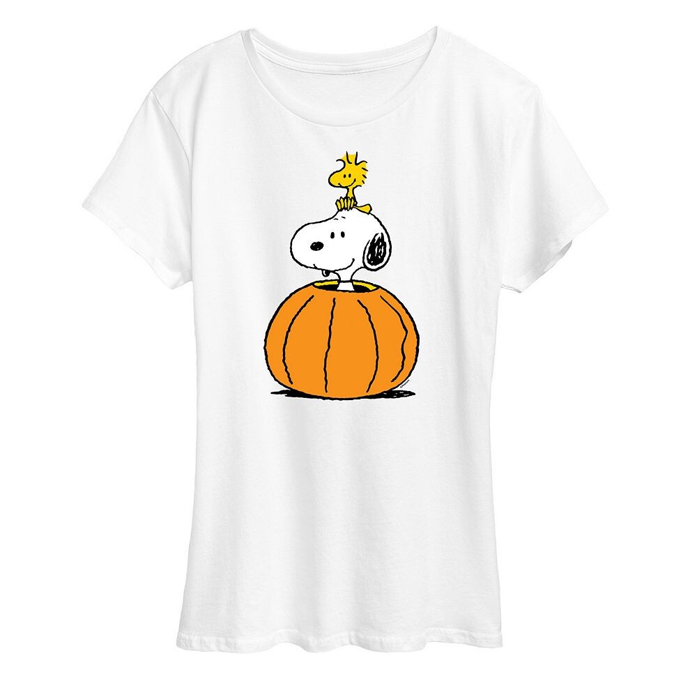 Женская футболка Peanuts Snoopy & Woodstock с рисунком тыквы Licensed Character, белый
Женская футболка Peanuts Snoopy & Woodstock с рисунком тыквы Licensed Character, белый