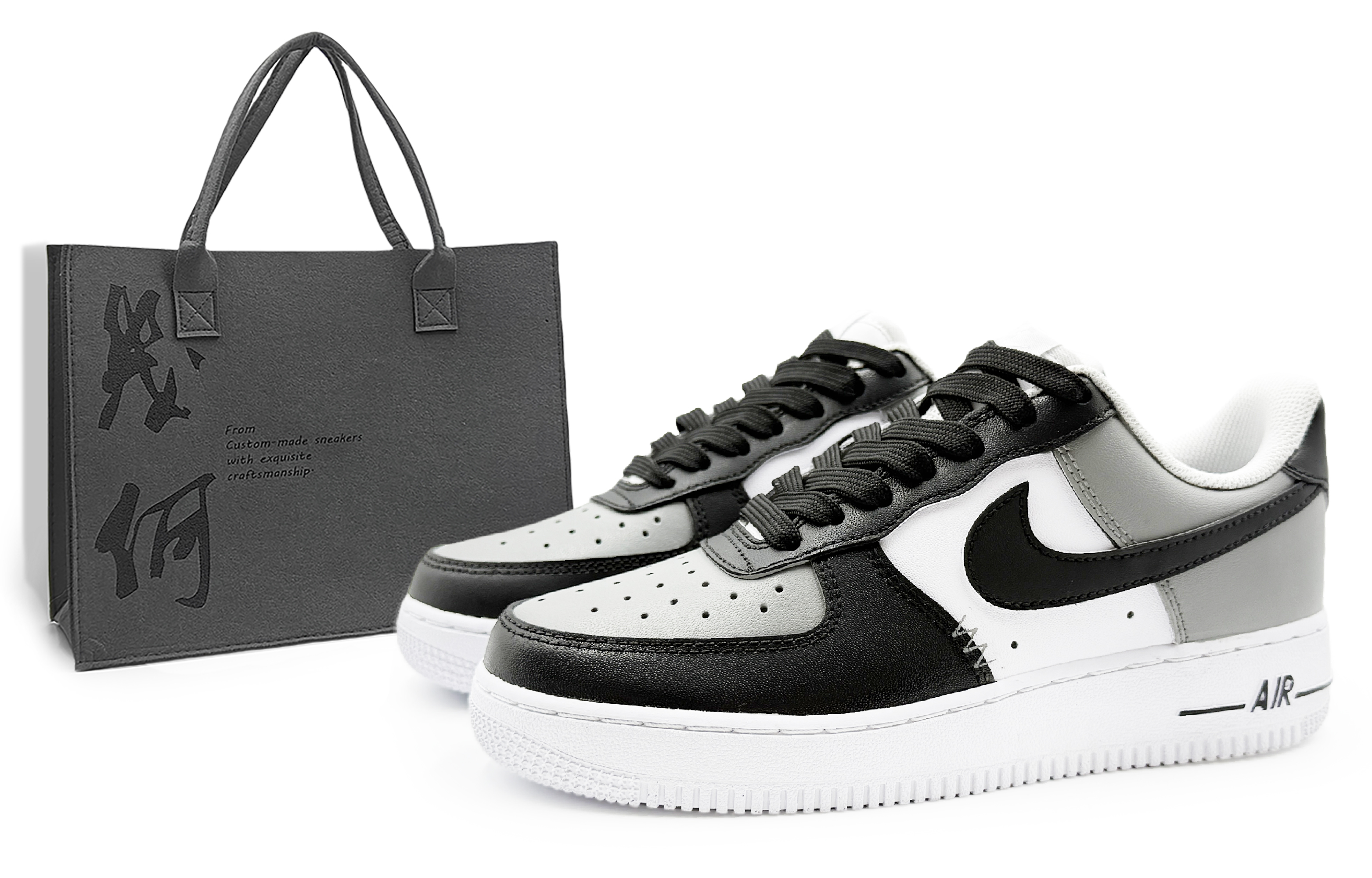 Nike Кроссовки Air Force 1 07, износостойкие, низкие, для скейтбординга, мужские, черные, белые, серые
Nike Кроссовки Air Force 1 07, износостойкие, низкие, для скейтбординга, мужские, черные, белые, серые