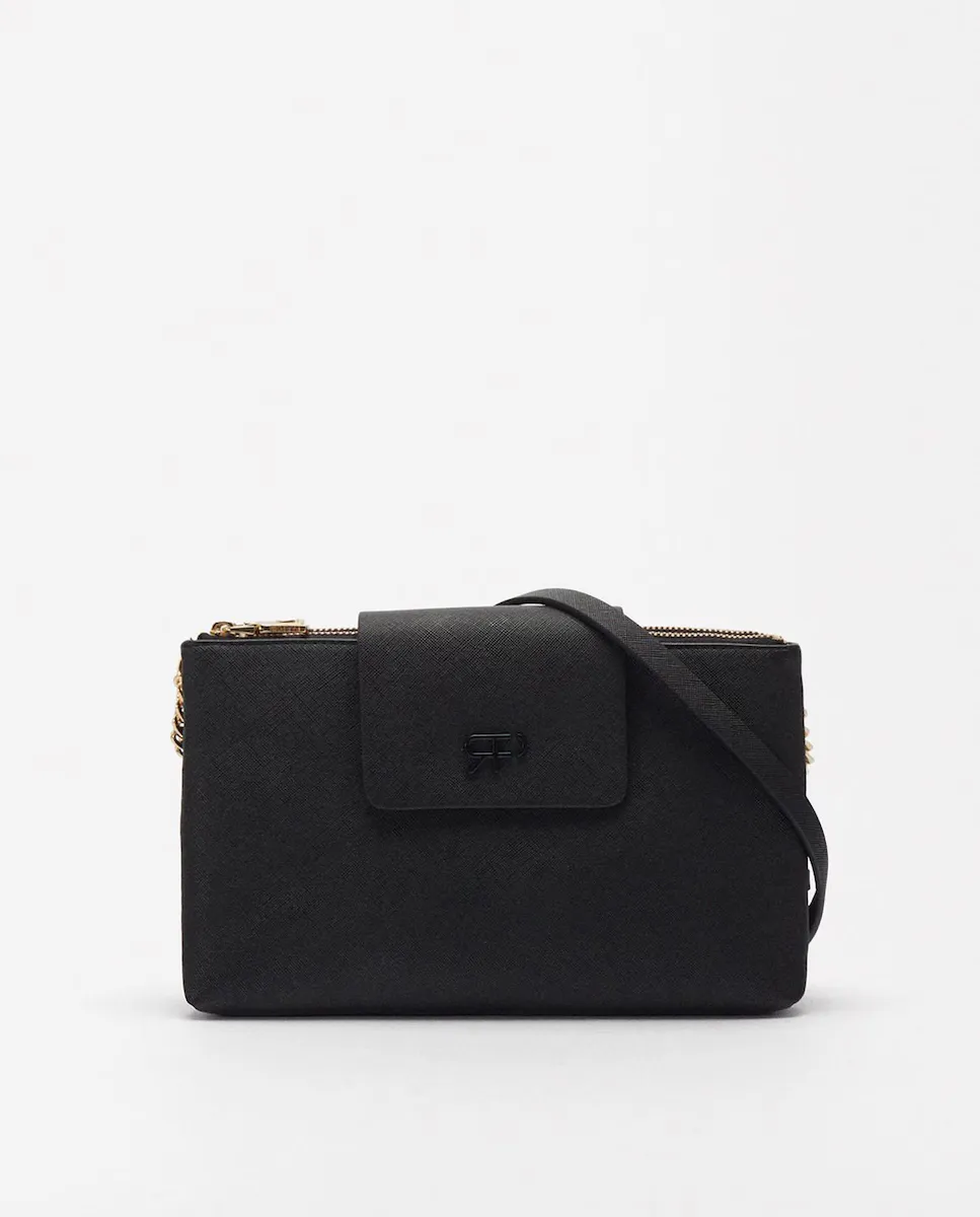 Однотонная женская сумка через плечо с клапаном и застежкой-молнией Parfois, черный
Однотонная женская сумка через плечо с клапаном и застежкой-молнией Parfois, черный