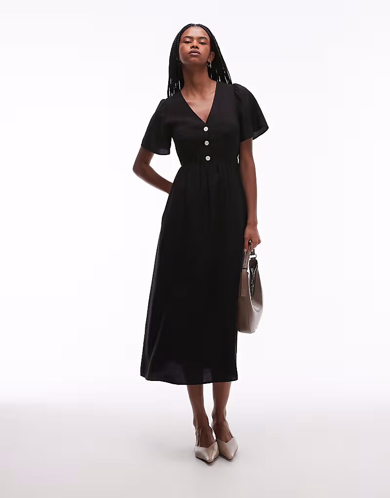 & Other Stories платье мидакси с рукавами-крылышками черного цвета
& Other Stories платье мидакси с рукавами-крылышками черного цвета