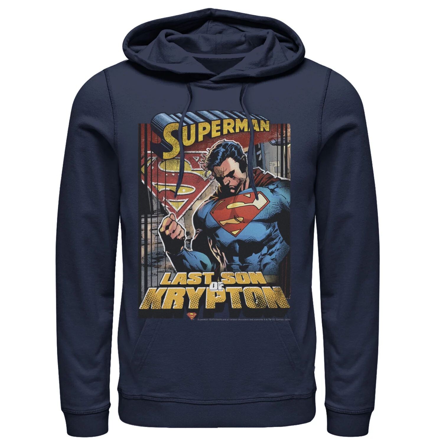 Мужская толстовка с капюшоном и текстовым плакатом Superman Last Son Of Krypton, Blue DC Comics, синий
Мужская толстовка с капюшоном и текстовым плакатом Superman Last Son Of Krypton, Blue DC Comics, синий