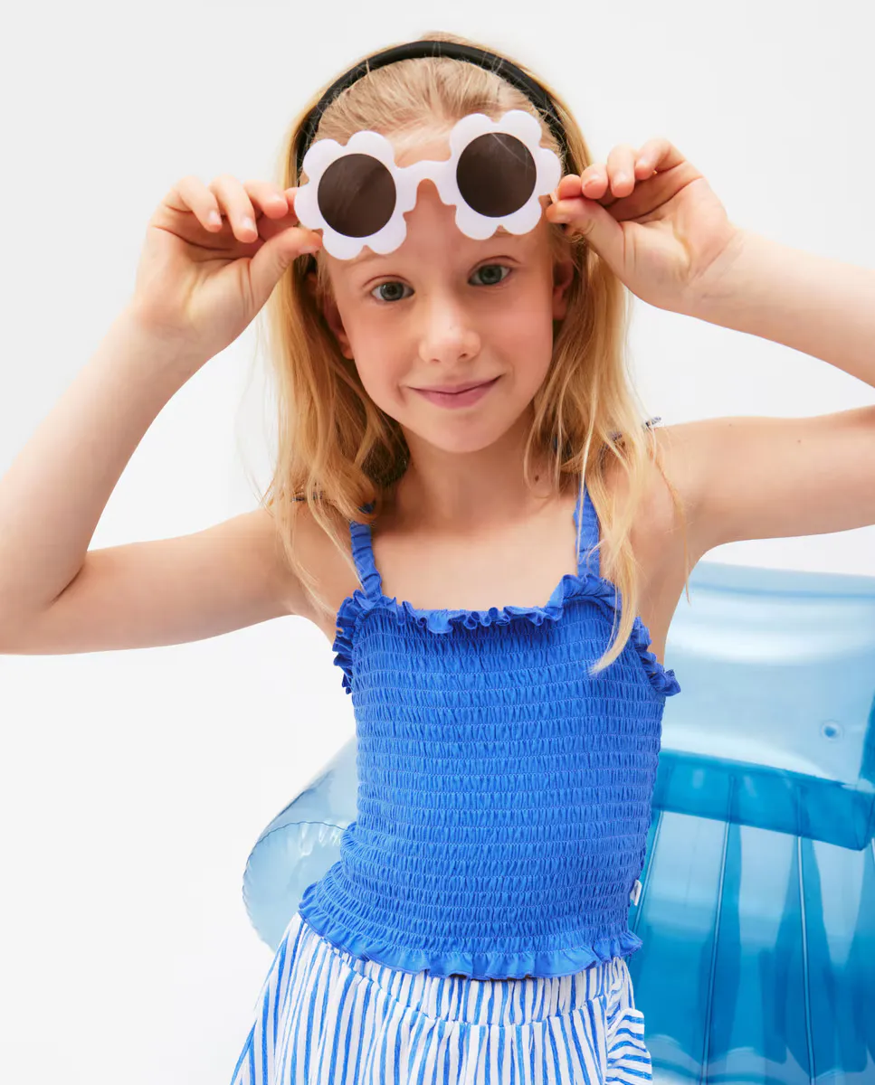 Футболка для девочки с присборенными эластичными лямками Kids El Corte Inglés, цвет 400 Azul
Футболка для девочки с присборенными эластичными лямками Kids El Corte Inglés, цвет 400 Azul