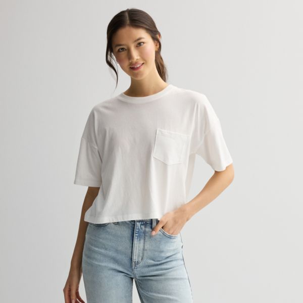 Футболка Juniors с укороченным карманом и свободным кроем So, белый
Футболка Juniors с укороченным карманом и свободным кроем So, белый