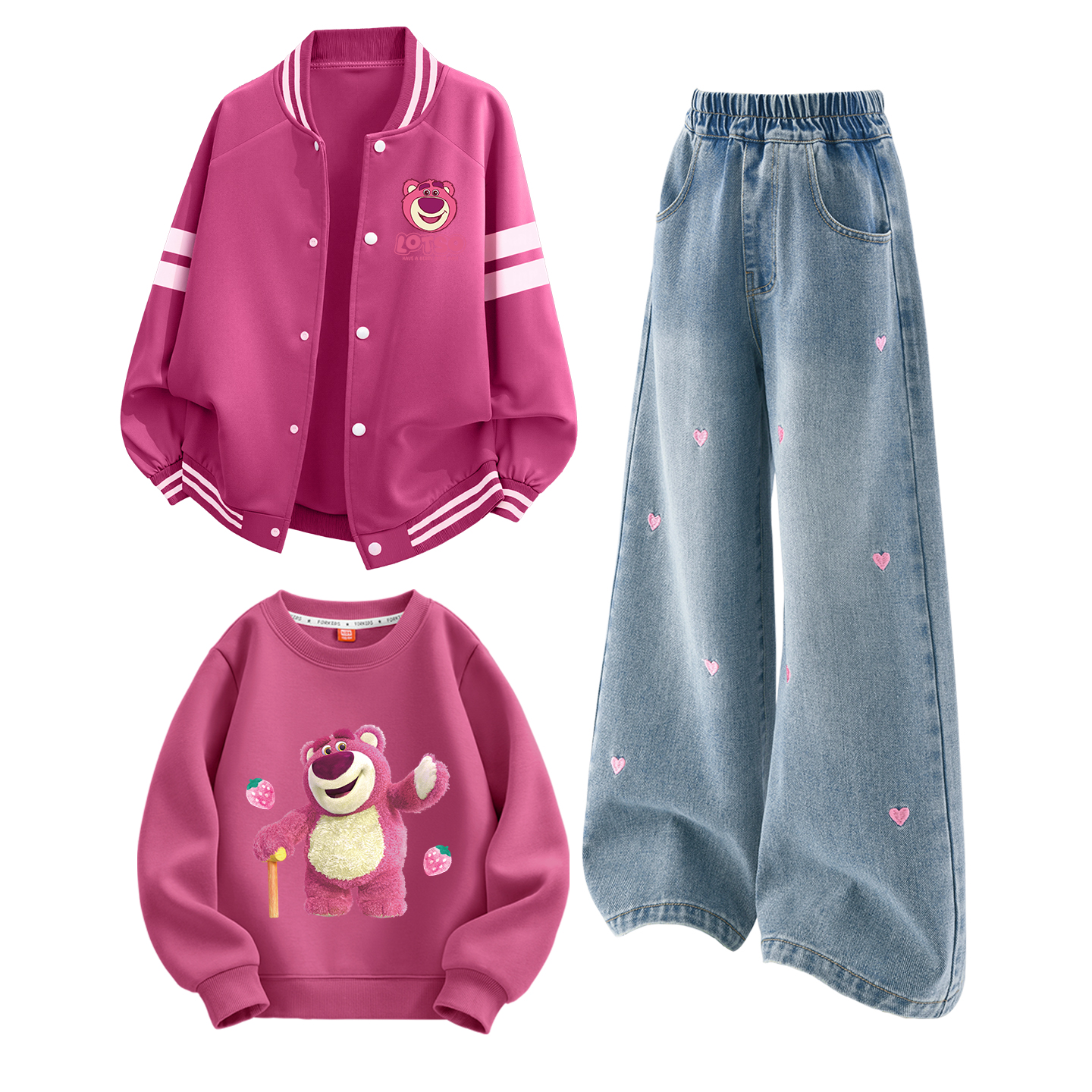 Детская повседневная спортивная одежда с круглым вырезом Moderate Disney, diyuexin bear k розовый красный+solid color sea salt синий+diruo su bear berry красный
Детская повседневная спортивная одежда с круглым вырезом Moderate Disney, diyuexin bear k розовый красный+solid color sea salt синий+diruo su bear berry красный