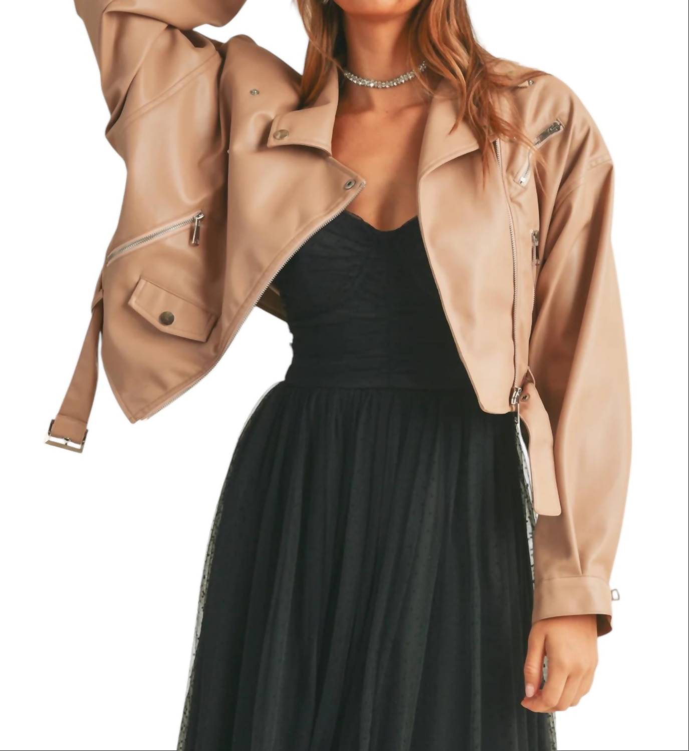 Укороченная байкерская куртка из искусственной кожи темно-розового цвета MABLE
Укороченная байкерская куртка из искусственной кожи темно-розового цвета MABLE