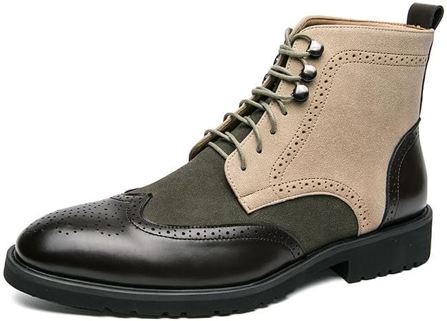 Мужские ботинки Santimon с разноцветным перфорированным рисунком, кожи и замши, шнуровкой, на щиколотку, стильные и удобные, для повседневной носки и делового стиля
Мужские ботинки Santimon с разноцветным перфорированным рисунком, кожи и замши, шнуровкой, на щиколотку, стильные и удобные, для повседневной носки и делового стиля