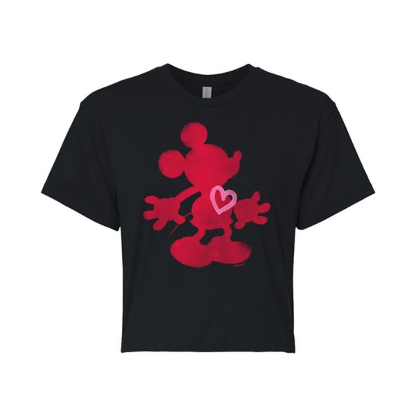 Укороченная футболка с изображением сердца Микки Мауса для юниоров Disney, черный
Укороченная футболка с изображением сердца Микки Мауса для юниоров Disney, черный