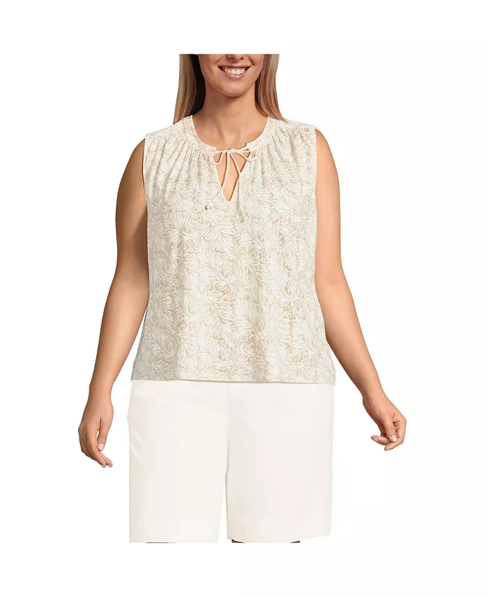 Женская майка-бомбер больших размеров из льняной смеси с вырезом-стойкой Lands' End, коричневый/бежевый
Женская майка-бомбер больших размеров из льняной смеси с вырезом-стойкой Lands' End, коричневый/бежевый