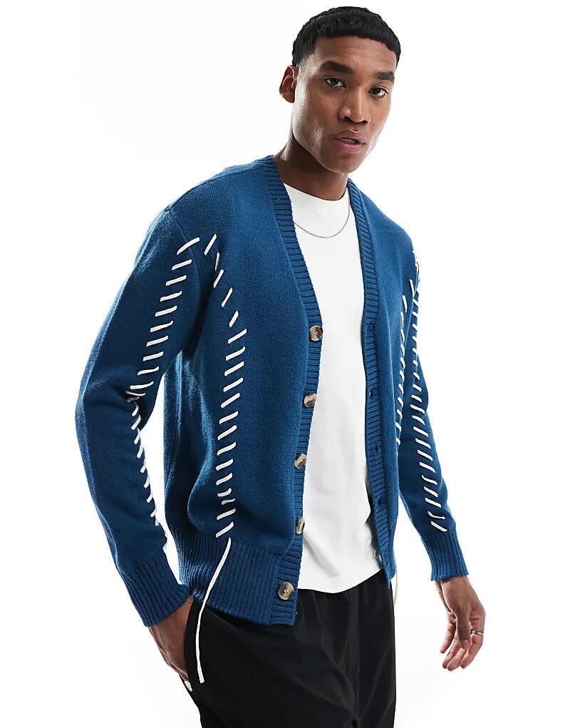 Свободный кардиган со шнуровкой в бирюзово-голубом цвете Native Youth 
Свободный кардиган со шнуровкой в бирюзово-голубом цвете Native Youth