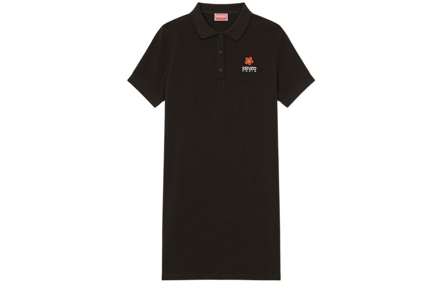 Платье-поло Kenzo Embroidered-logo, черный 
Платье-поло Kenzo Embroidered-logo, черный