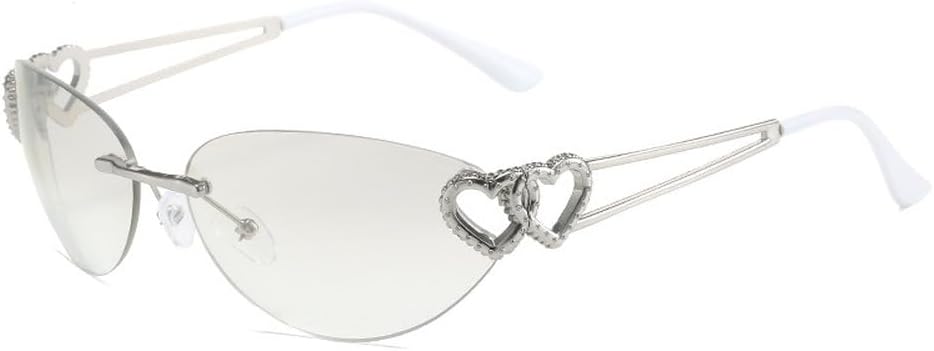 Винтажные панк-солнцезащитные очки без оправы с двойным сердцем для женщин и мужчин, модные солнцезащитные очки «кошачий глаз», роскошные солнцезащитные очки HVTVTLA, Silver
Винтажные панк-солнцезащитные очки без оправы с двойным сердцем для женщин и мужчин, модные солнцезащитные очки «кошачий глаз», роскошные солнцезащитные очки HVTVTLA, Silver