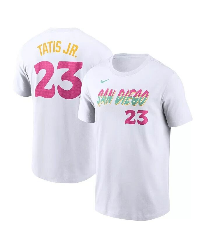 Мужская футболка Fernando Tatis Jr. White San Diego Padres City Connect Fuse с именем и номером Nike
Мужская футболка Fernando Tatis Jr. White San Diego Padres City Connect Fuse с именем и номером Nike