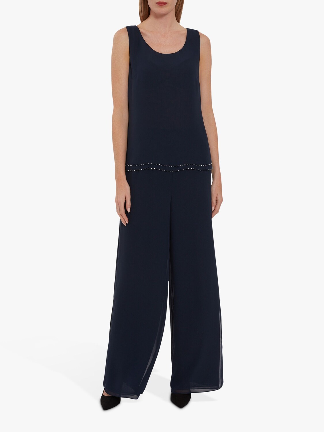 Двухслойный шифоновый топ на бретелях Gina Bacconi, темно-синий
Двухслойный шифоновый топ на бретелях Gina Bacconi, темно-синий