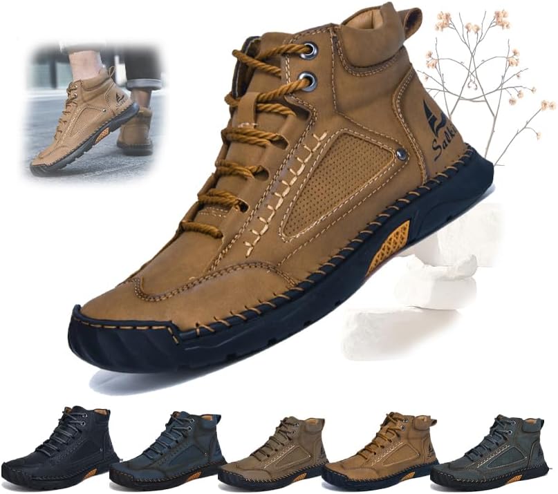 Мужские удобные ручной работы кожаные ботинки, модные комфортные противоскользящие с поддержкой свода стопы для прогулок на улице Generic, хаки
Мужские удобные ручной работы кожаные ботинки, модные комфортные противоскользящие с поддержкой свода стопы для прогулок на улице Generic, хаки
