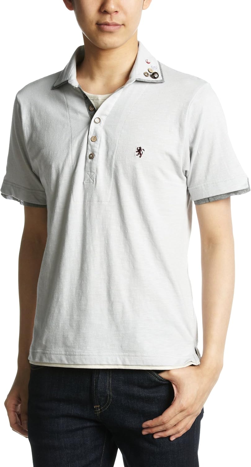 Поло с двумя воротниками и множеством пуговиц, из фактурной ткани Pincponc, серый
Поло с двумя воротниками и множеством пуговиц, из фактурной ткани Pincponc, серый