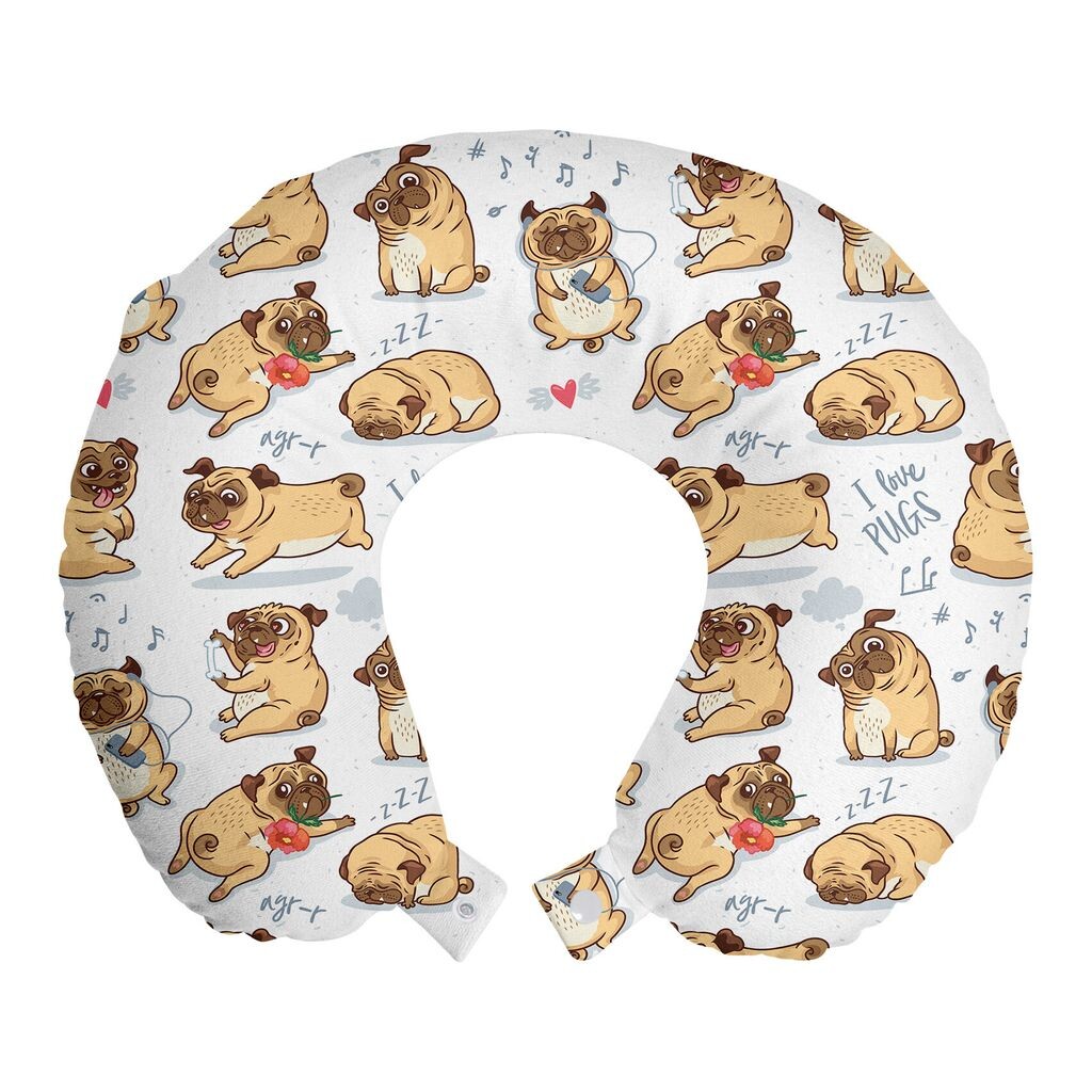 ABAKUHAUS Dog Lovers Travel Pillow Подушка для шеи, забавные мультяшные юмористические мопсы, пенопластовые дорожные принадлежности для самолета и автомобиля, 30x30 см, пастельно-коричневый, сине-серый
ABAKUHAUS Dog Lovers Travel Pillow Подушка для шеи, забавные мультяшные юмористические мопсы, пенопластовые дорожные принадлежности для самолета и автомобиля, 30x30 см, пастельно-коричневый, сине-серый
