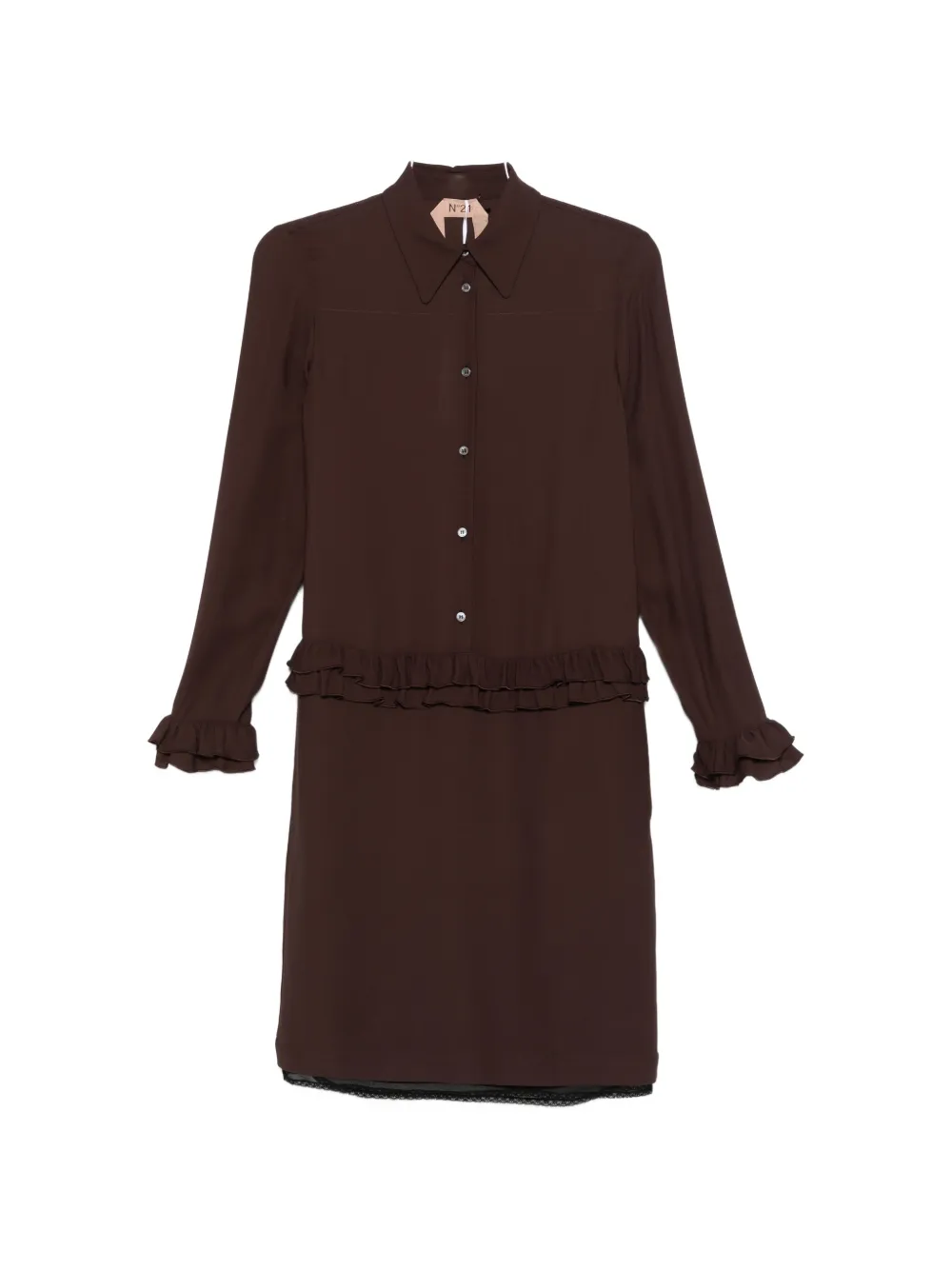 Платье с оборками Nº21, коричневый
Платье с оборками Nº21, коричневый