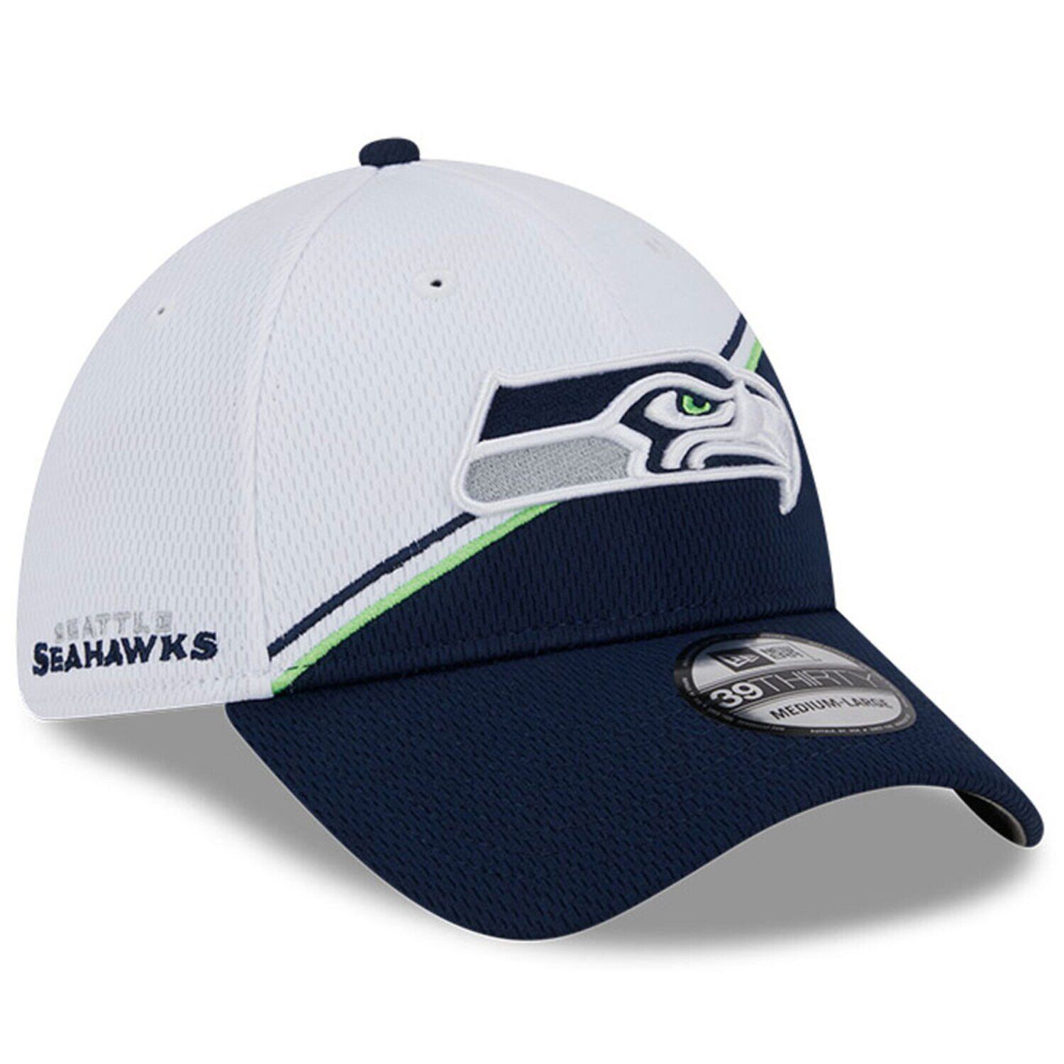 Мужская бейсболка New Era White/College Navy Seattle Seahawks 2023 Sideline 39THIRTY Flex Hat
Мужская бейсболка New Era White/College Navy Seattle Seahawks 2023 Sideline 39THIRTY Flex Hat