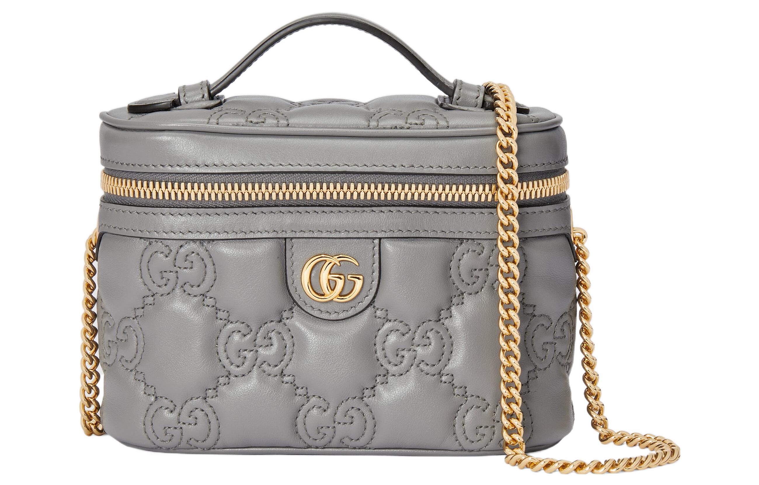 Gucci Сумка-кошелек GG Matelassé из натуральной кожи с ручкой, мини-сумочка для женщин, серая
Gucci Сумка-кошелек GG Matelassé из натуральной кожи с ручкой, мини-сумочка для женщин, серая