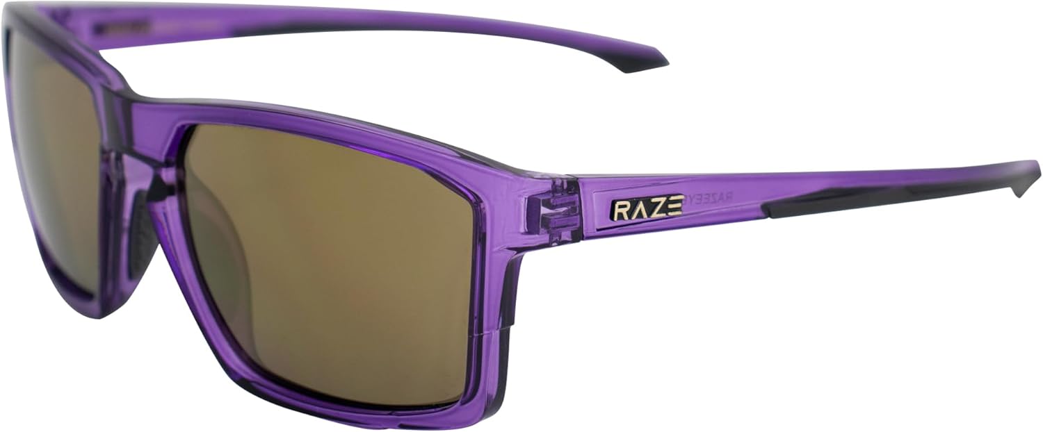 Солнцезащитные очки Raze Eyewear Journey: модные и стильные, с глянцевой оправой кристально-фиолетового цвета, акцентами угольного оттенка и линзами цвета дымчатого золота Z, Purple-smoke
Солнцезащитные очки Raze Eyewear Journey: модные и стильные, с глянцевой оправой кристально-фиолетового цвета, акцентами угольного оттенка и линзами цвета дымчатого золота Z, Purple-smoke