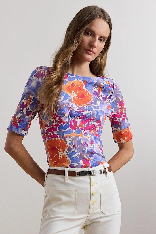 Хлопковая футболка Lauren Ralph Lauren, белый
Хлопковая футболка Lauren Ralph Lauren, белый