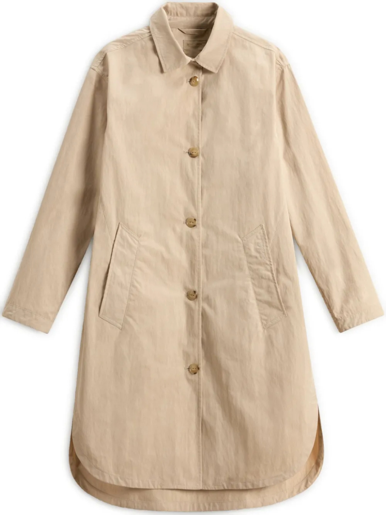 Однобортное пальто из шерсти Woolrich, нейтральный
Однобортное пальто из шерсти Woolrich, нейтральный