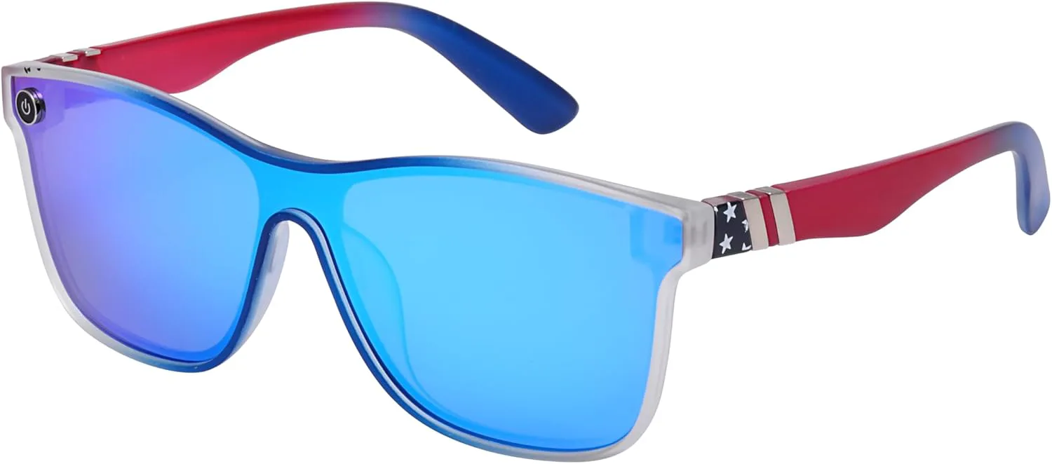 Спортивные солнцезащитные очки Mass Vision 'The Prime Time' для мужчин и женщин – легкие цельные линзы, защита от УФ-излучения, стильный дизайн, Usa/Blue
Спортивные солнцезащитные очки Mass Vision 'The Prime Time' для мужчин и женщин – легкие цельные линзы, защита от УФ-излучения, стильный дизайн, Usa/Blue