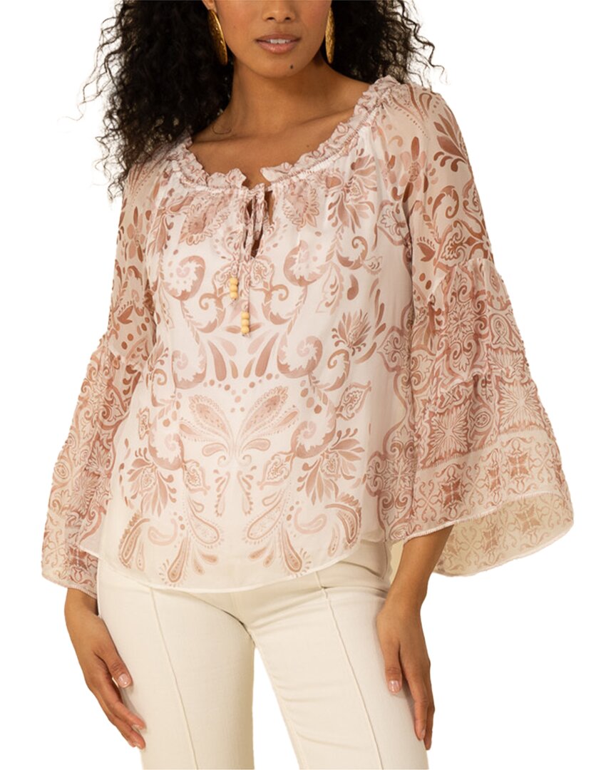 Блузка Hale Bob Myra из смесовой шелковой ткани, коричневый
Блузка Hale Bob Myra из смесовой шелковой ткани, коричневый