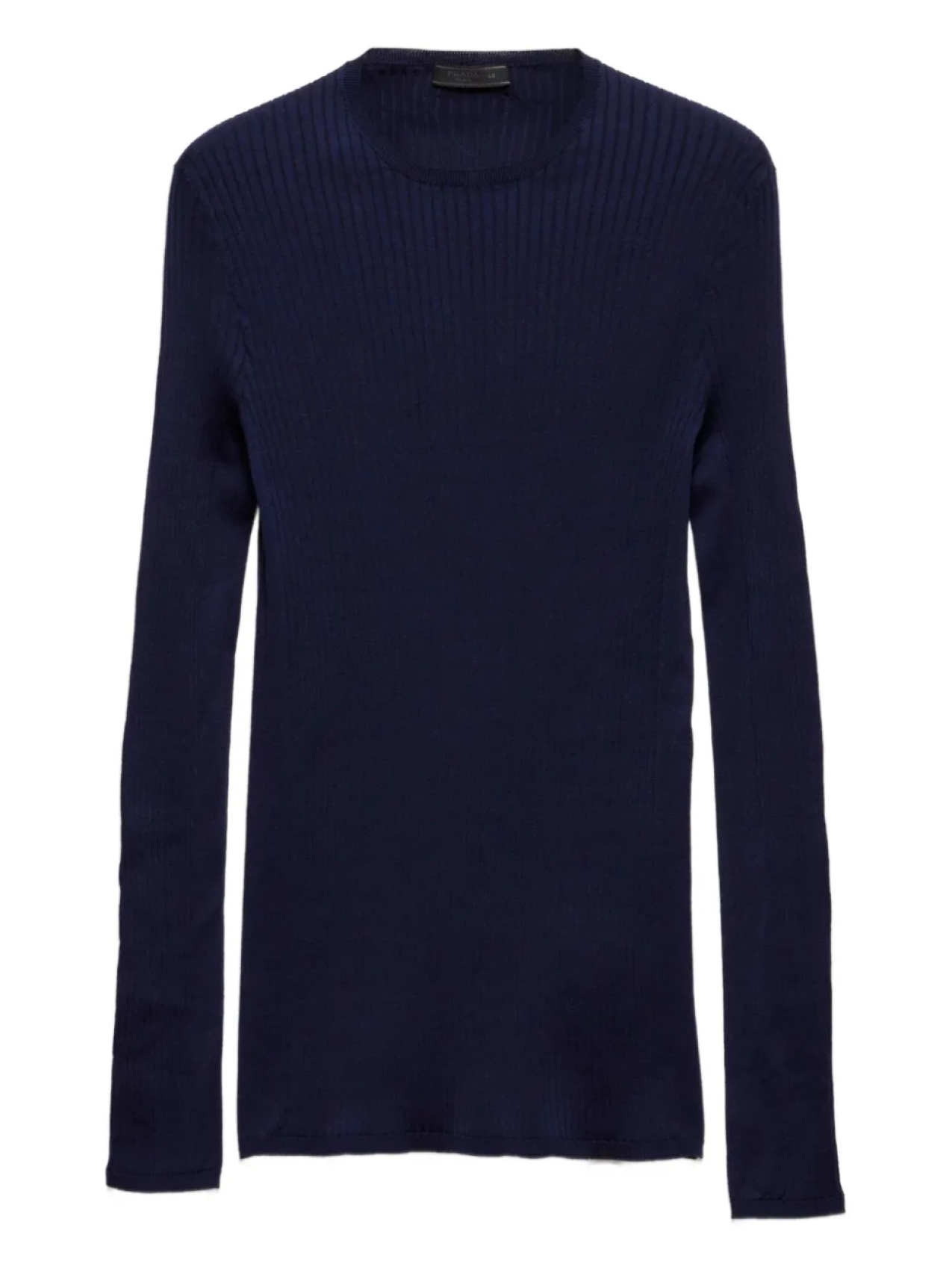 Prada джемпер в рубчик, синий 
Prada джемпер в рубчик, синий