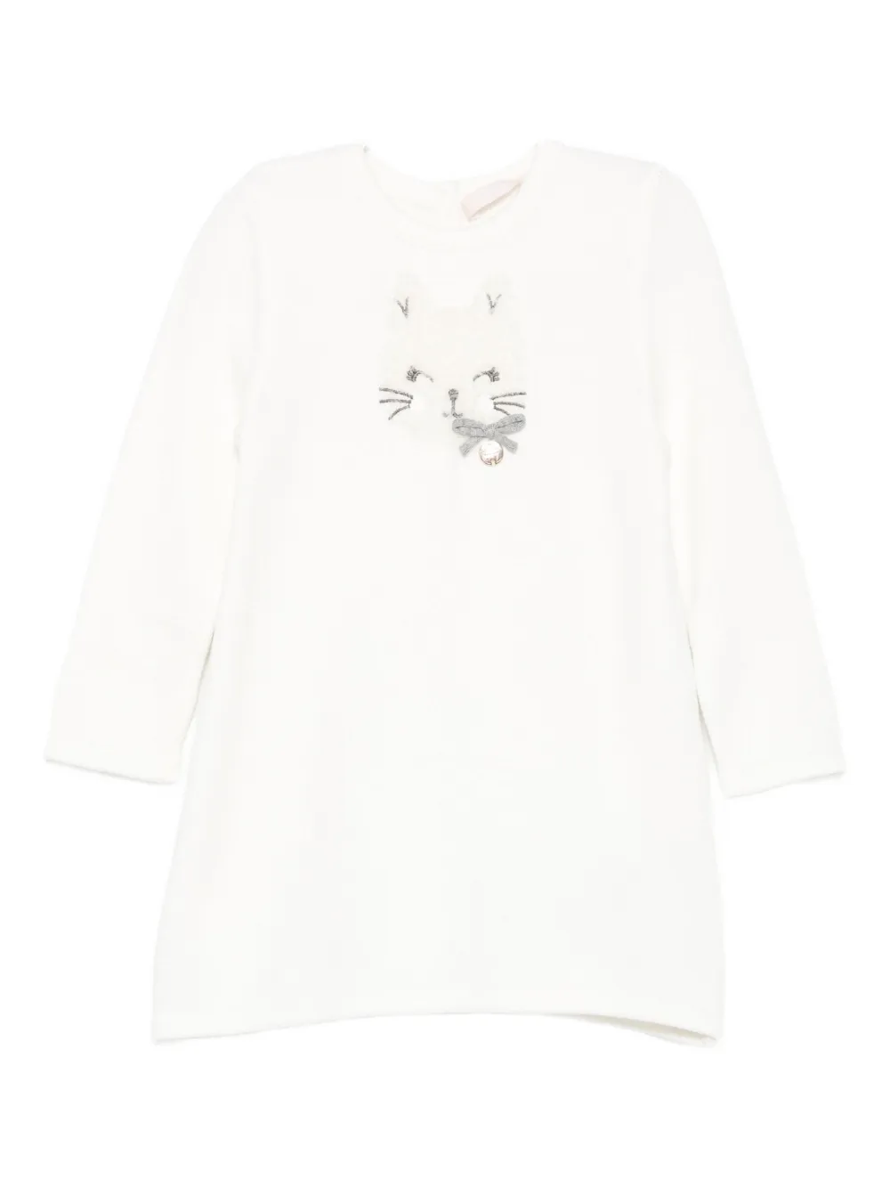 Платье с декором в виде кошачьей мордочки Liu Jo Kids, белый
Платье с декором в виде кошачьей мордочки Liu Jo Kids, белый