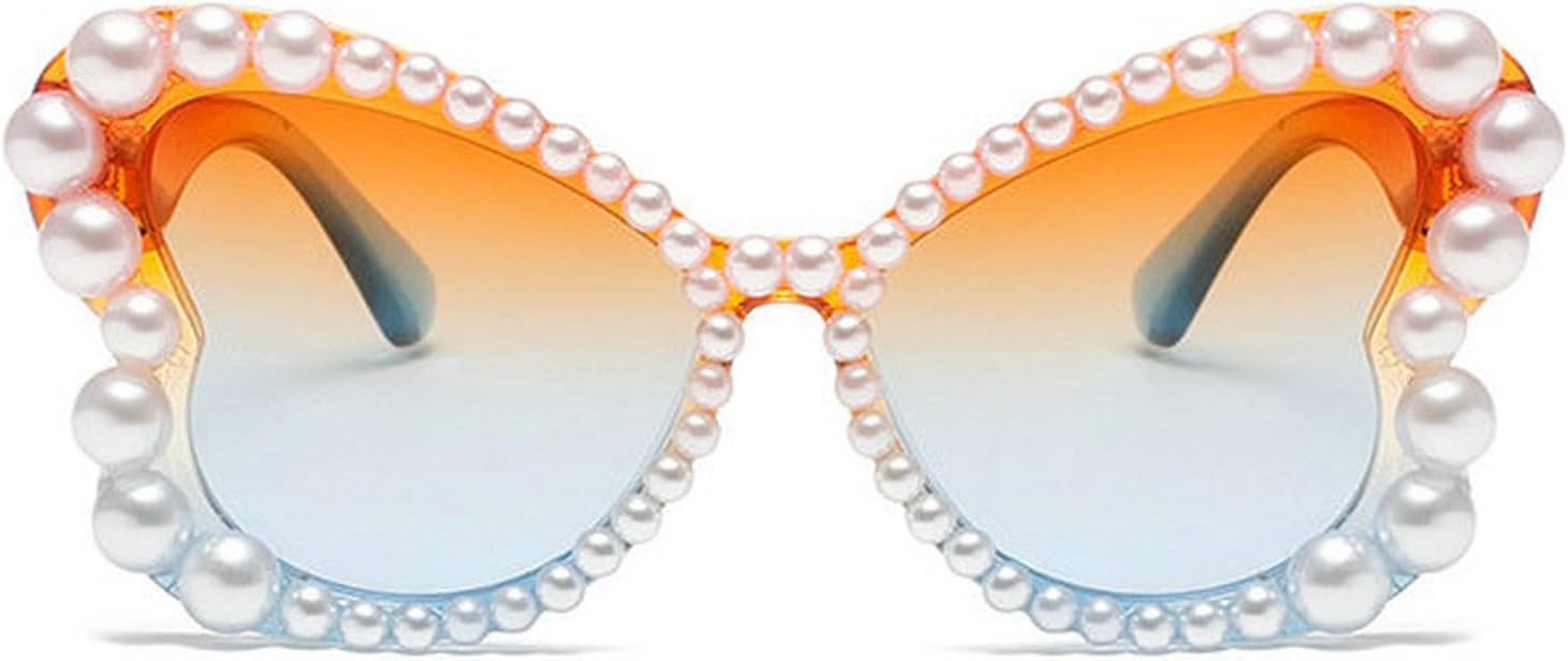 COTIA Модные солнцезащитные очки с бабочками и жемчугом для женщин, трендовые ретро-стиль, необычной формы, ручной работы, милые, с блестками и жемчугом, модель W35, Orange
COTIA Модные солнцезащитные очки с бабочками и жемчугом для женщин, трендовые ретро-стиль, необычной формы, ручной работы, милые, с блестками и жемчугом, модель W35, Orange