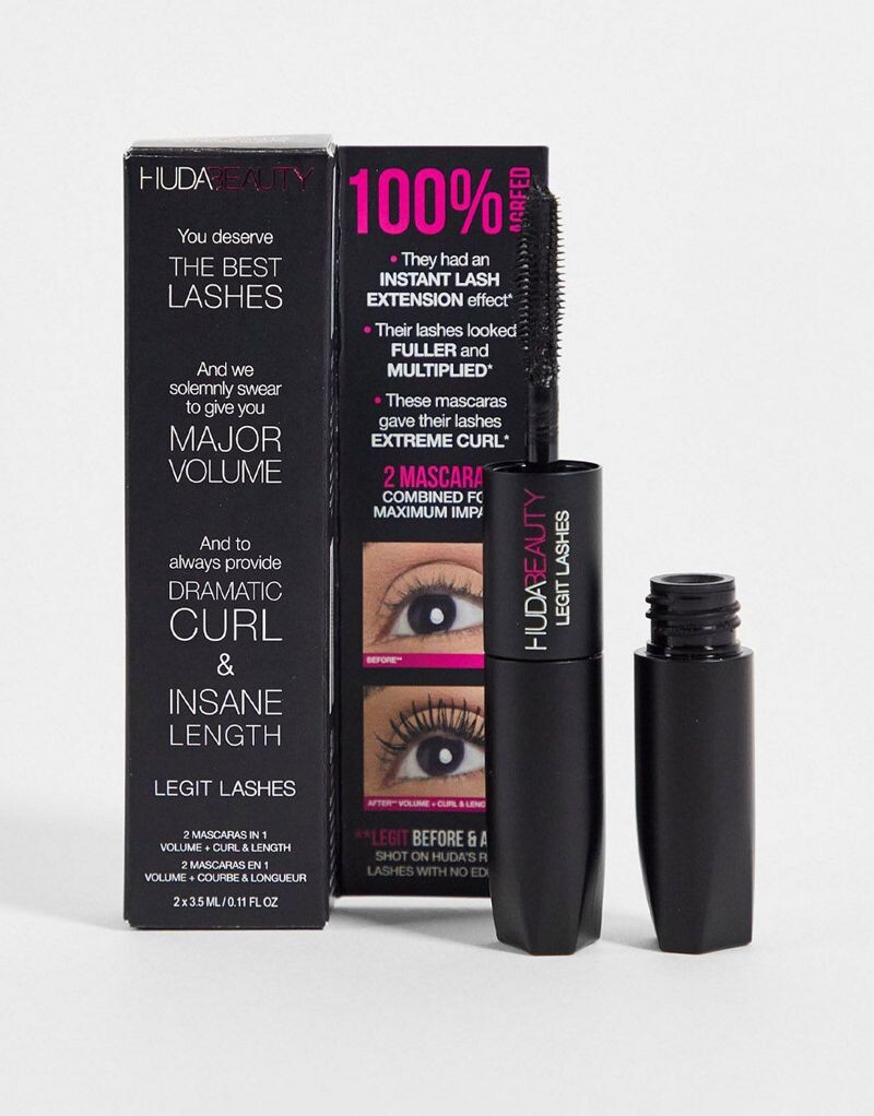 Huda Legit Lashes Двусторонняя тушь для ресниц Mini Huda Beauty, Black 
Huda Legit Lashes Двусторонняя тушь для ресниц Mini Huda Beauty, Black