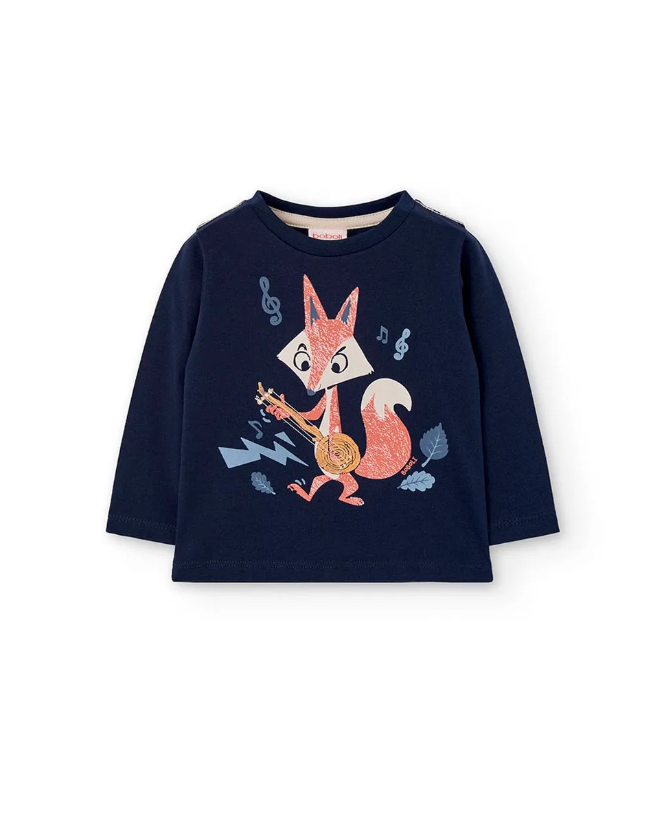 Детская футболка с круглым вырезом и длинными рукавами Boboli, темно-синий
Детская футболка с круглым вырезом и длинными рукавами Boboli, темно-синий