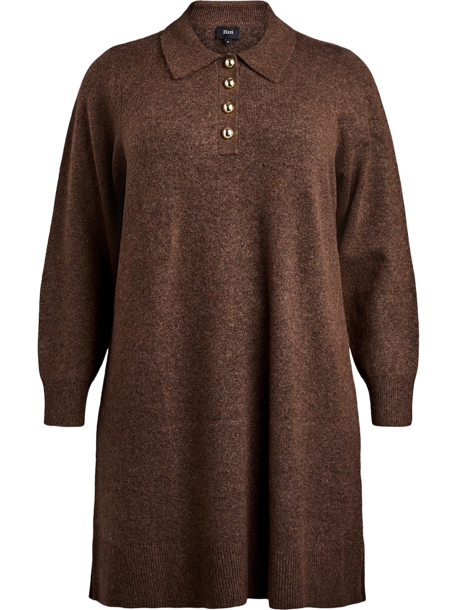 Вязаное платье Zizzi MVISTA, коричневый
Вязаное платье Zizzi MVISTA, коричневый