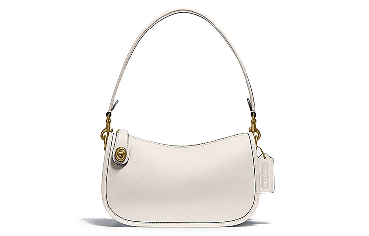 Кожаная сумка через плечо маджонг женская белая COACH 
Кожаная сумка через плечо маджонг женская белая COACH