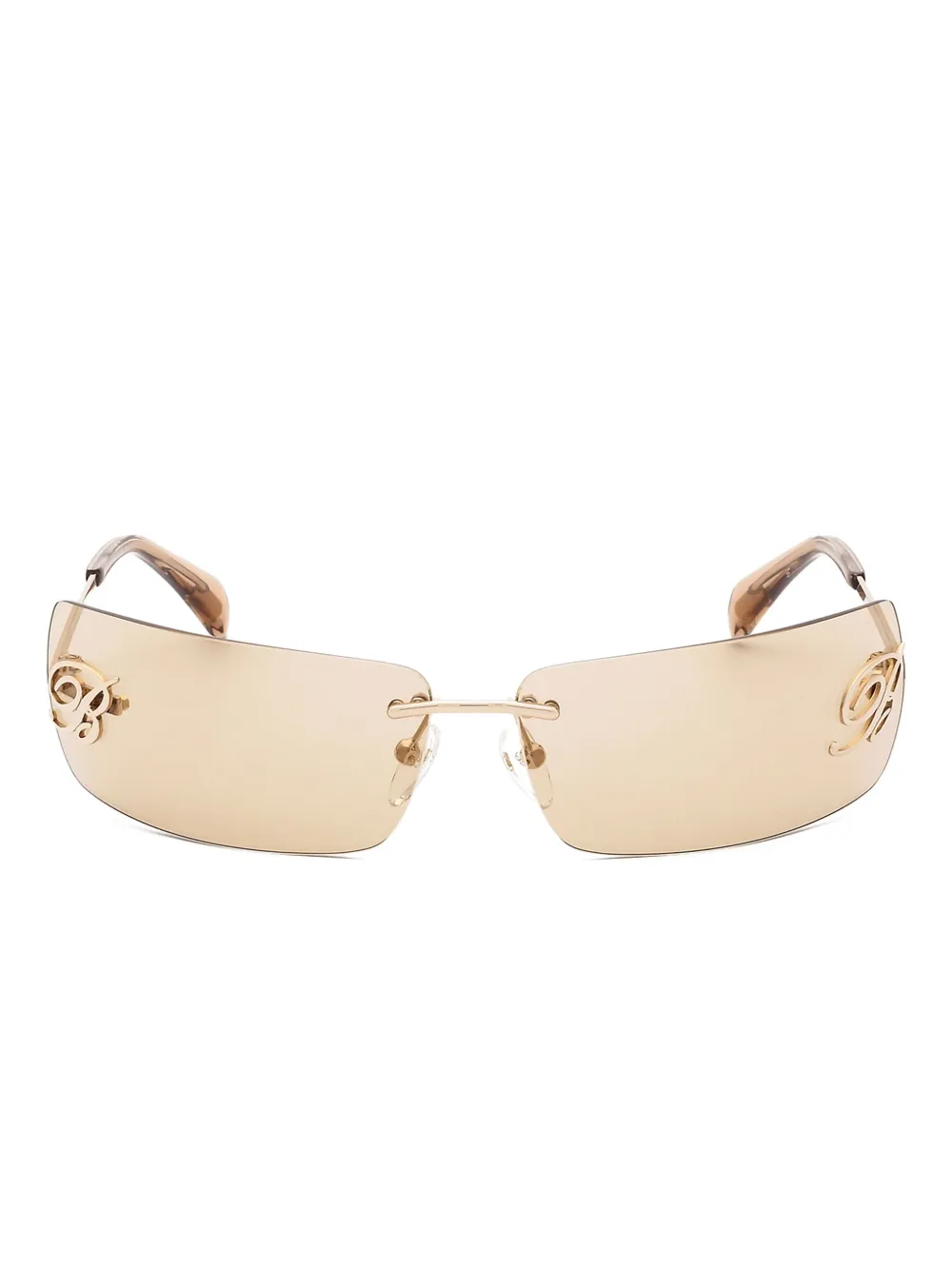 Солнцезащитные очки в безободковой оправе Blumarine, бежевый
Солнцезащитные очки в безободковой оправе Blumarine, бежевый