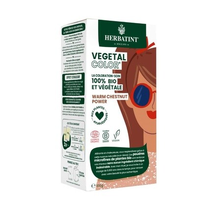 VeGeTal Color Bio Теплый каштан Power 100г, Herbatint
VeGeTal Color Bio Теплый каштан Power 100г, Herbatint