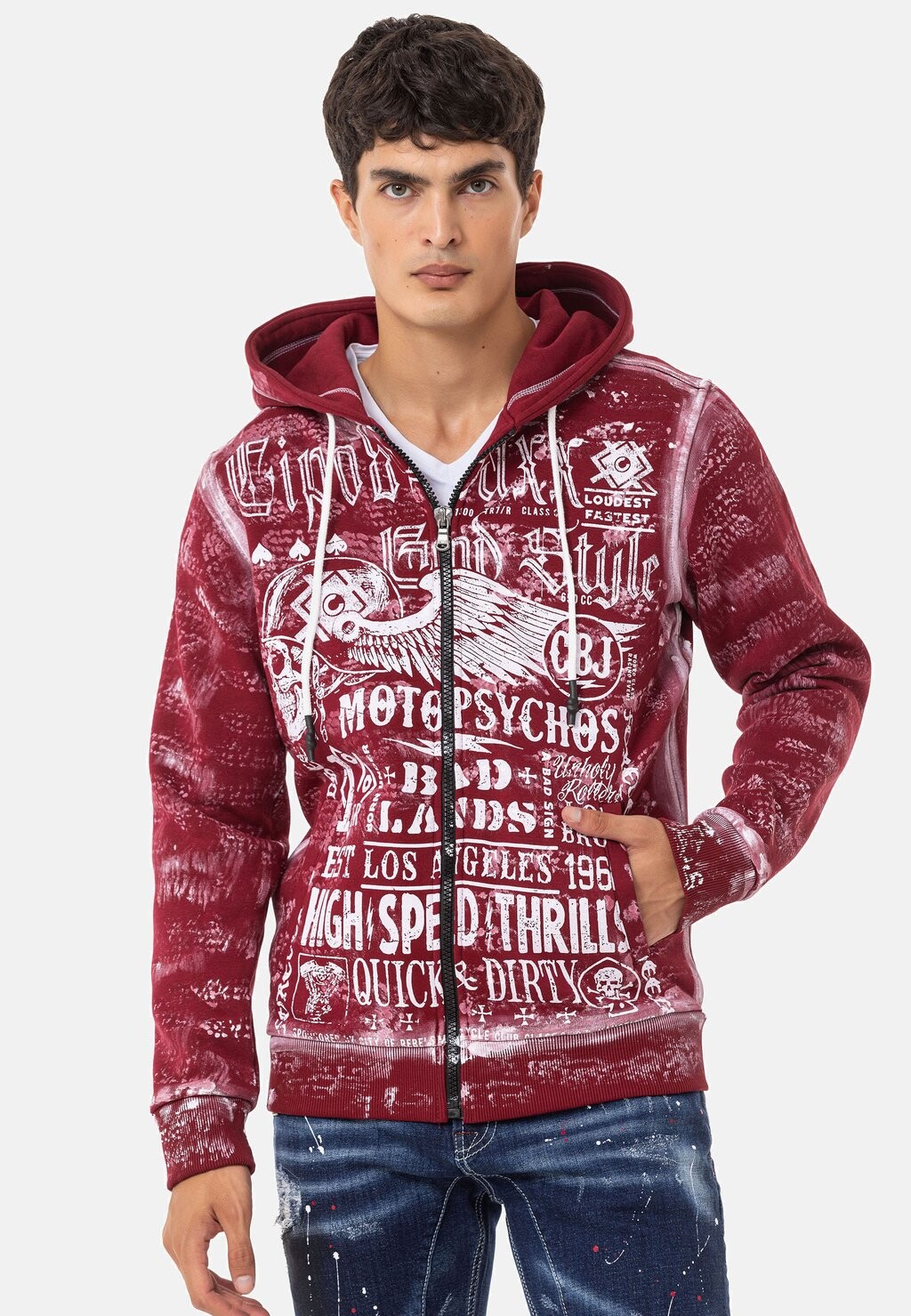 Толстовка на молнии Cipo & Baxx, красный
Толстовка на молнии Cipo & Baxx, красный