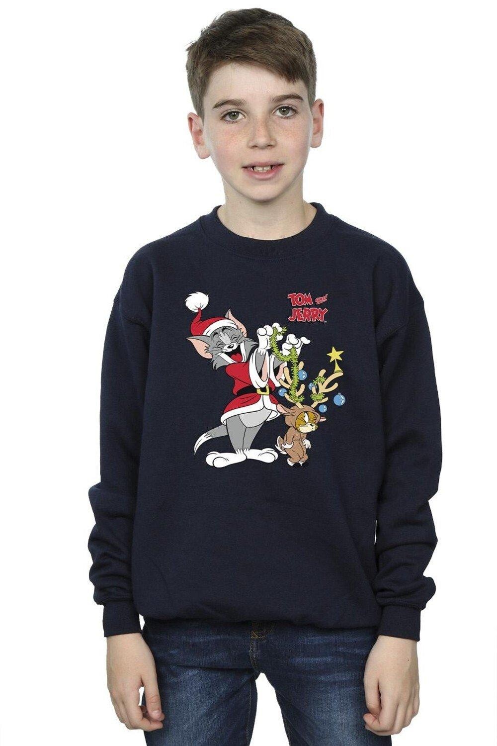 Толстовка с рождественским оленем Tom & Jerry, темно-синий
Толстовка с рождественским оленем Tom & Jerry, темно-синий