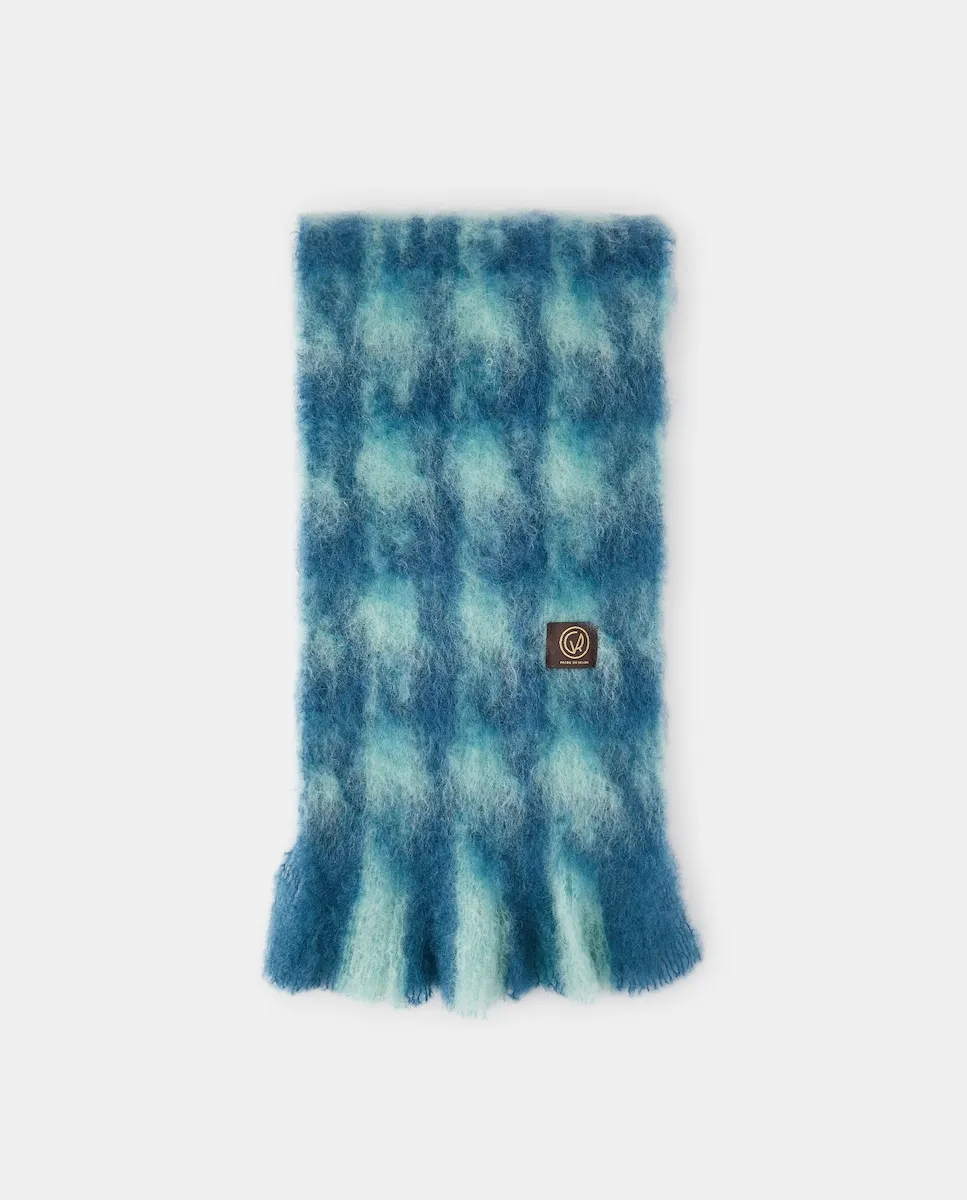 Шарф из мохера и шерсти с узором «гусиная лапка» Mantas Ezcaray, бирюзовый
Шарф из мохера и шерсти с узором «гусиная лапка» Mantas Ezcaray, бирюзовый