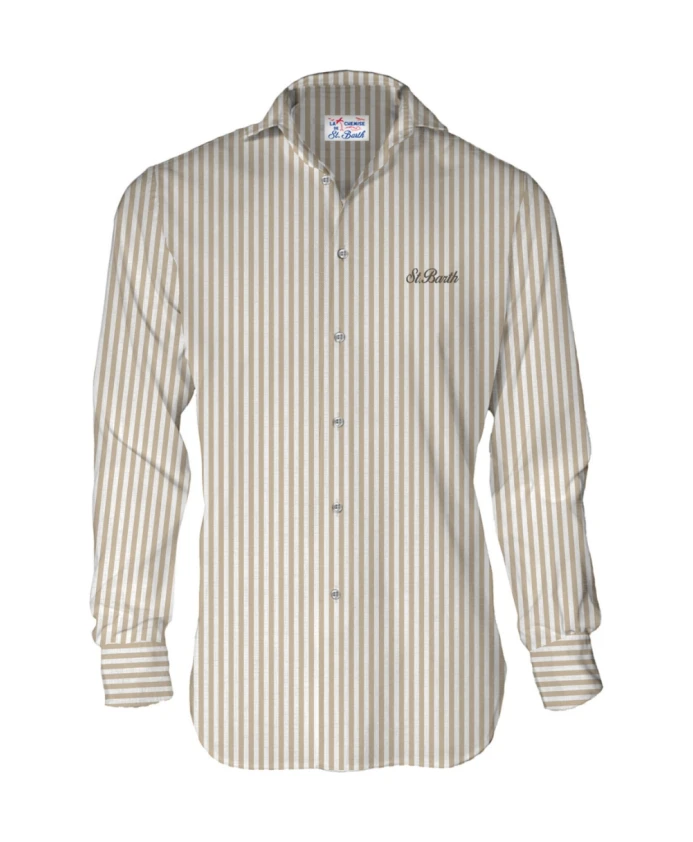 Мужская льняная рубашка с французским воротником. Mc2 Saint Barth, бежевый
Мужская льняная рубашка с французским воротником. Mc2 Saint Barth, бежевый