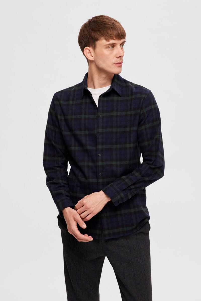 Фланелевая рубашка узкого кроя Selected, темно-синий
Фланелевая рубашка узкого кроя Selected, темно-синий