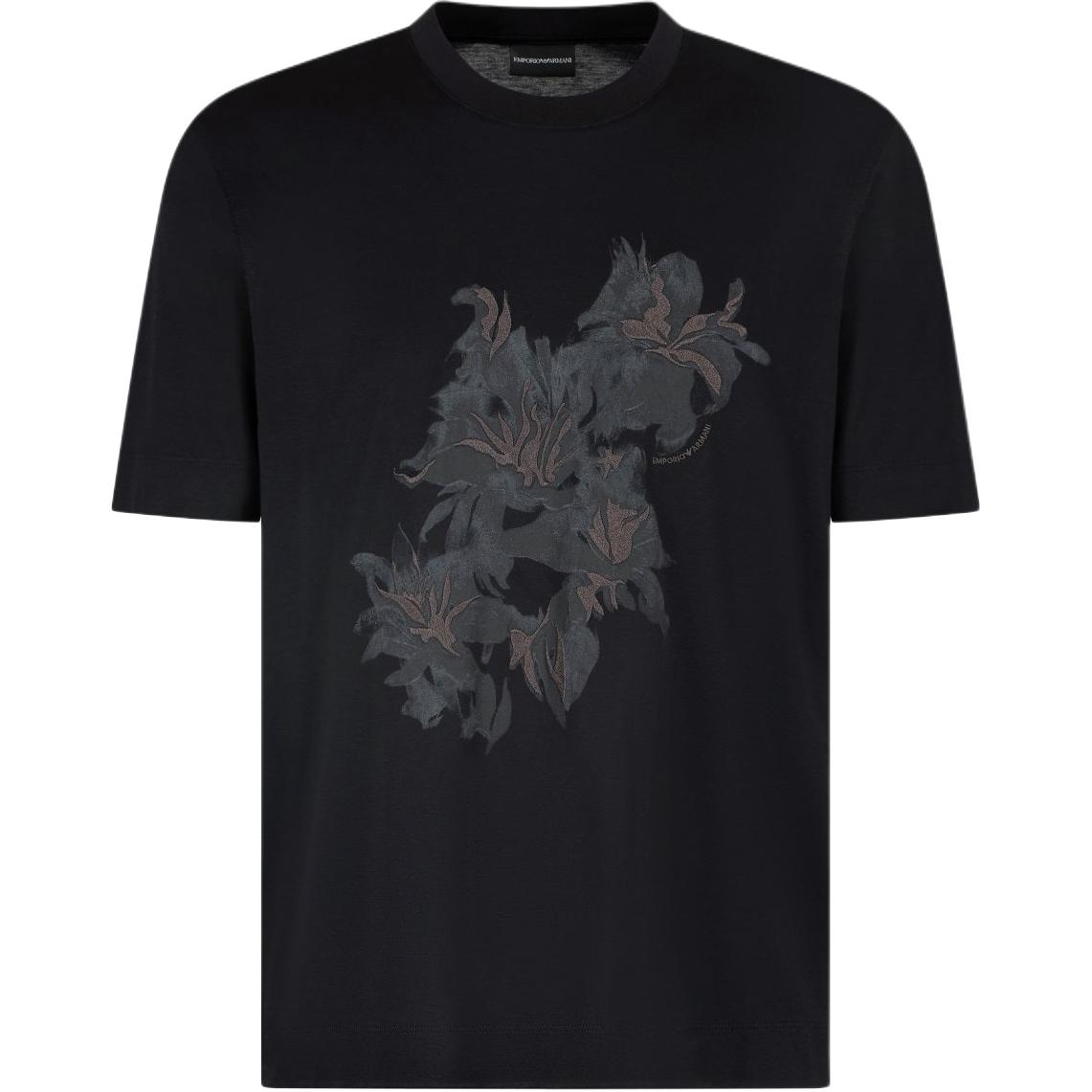 Футболка из смесового джерси Lyocell с принтом и цветочной вышивкой EMPORIO ARMANI, черный
Футболка из смесового джерси Lyocell с принтом и цветочной вышивкой EMPORIO ARMANI, черный