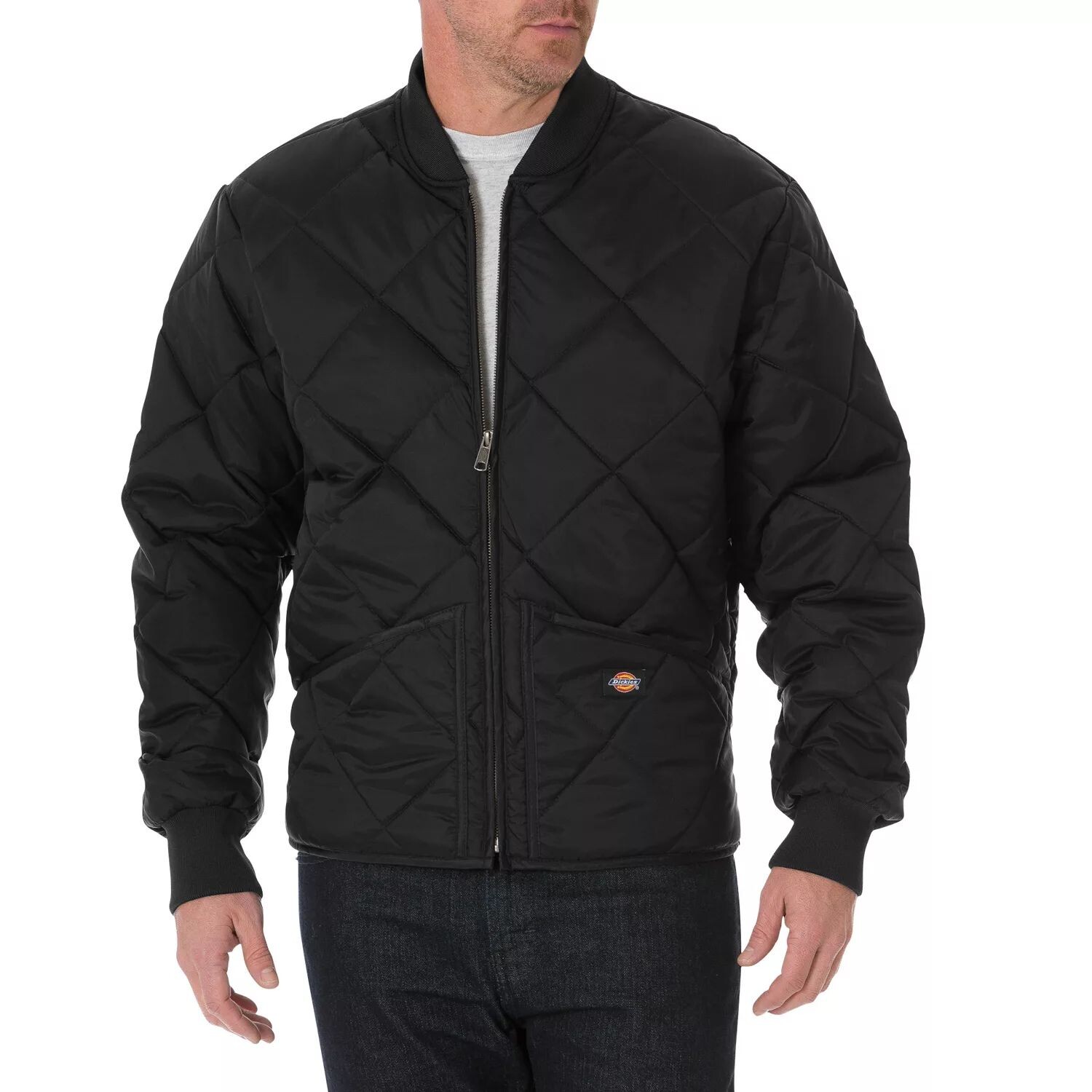 Мужская нейлоновая куртка с ромбовидной стежкой Dickies, черный 
Мужская нейлоновая куртка с ромбовидной стежкой Dickies, черный