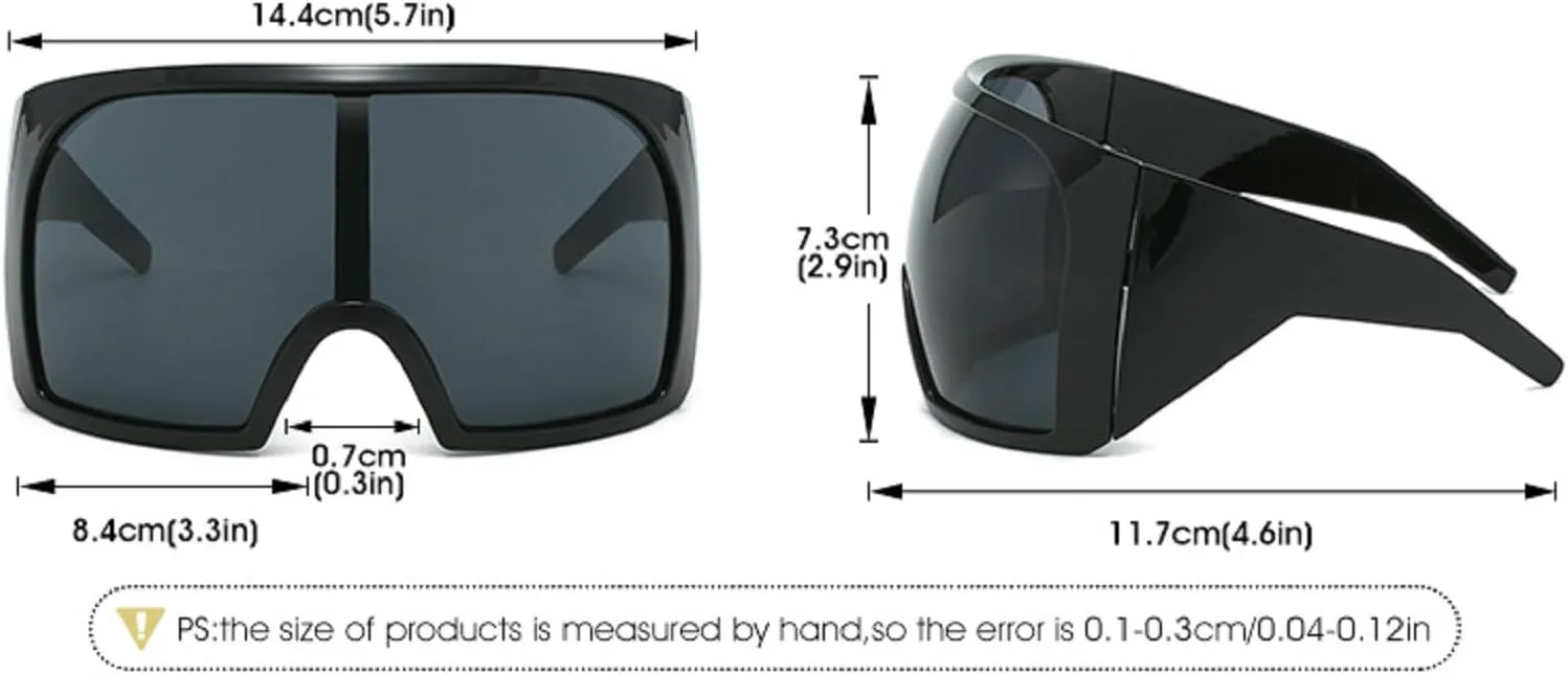Крупные цельные солнцезащитные очки для женщин и мужчин, модные квадратные солнцезащитные очки в стиле панк, большие очки с защитой от УФ-излучения UV400 mincl, Blue
Крупные цельные солнцезащитные очки для женщин и мужчин, модные квадратные солнцезащитные очки в стиле панк, большие очки с защитой от УФ-излучения UV400 mincl, Blue