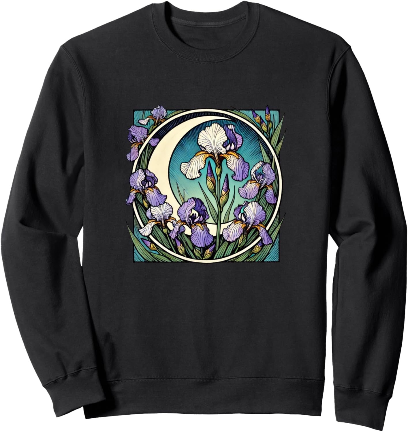 Иллюстрация цветка ириса в стиле модерн. Толстовка с изображением ириса Vintage Iris Loves Snugg, черный
Иллюстрация цветка ириса в стиле модерн. Толстовка с изображением ириса Vintage Iris Loves Snugg, черный