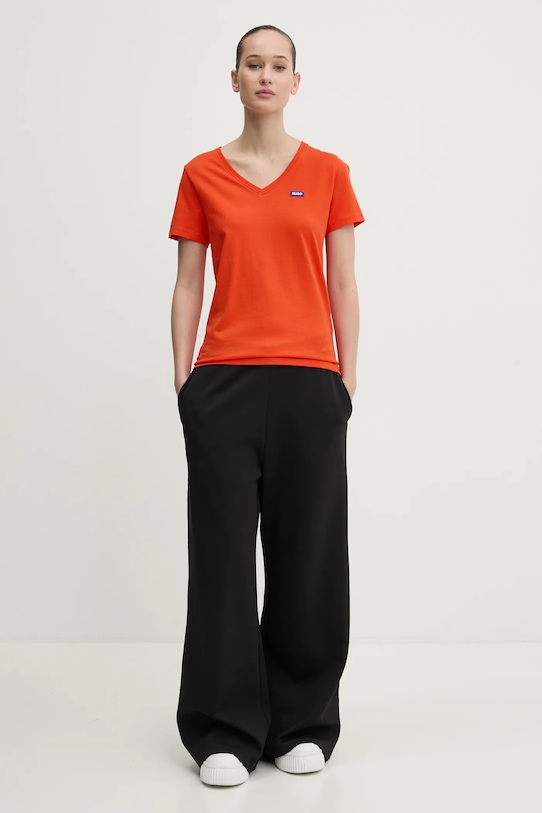 Хлопковая футболка Hugo Blue, оранжевый 
Хлопковая футболка Hugo Blue, оранжевый