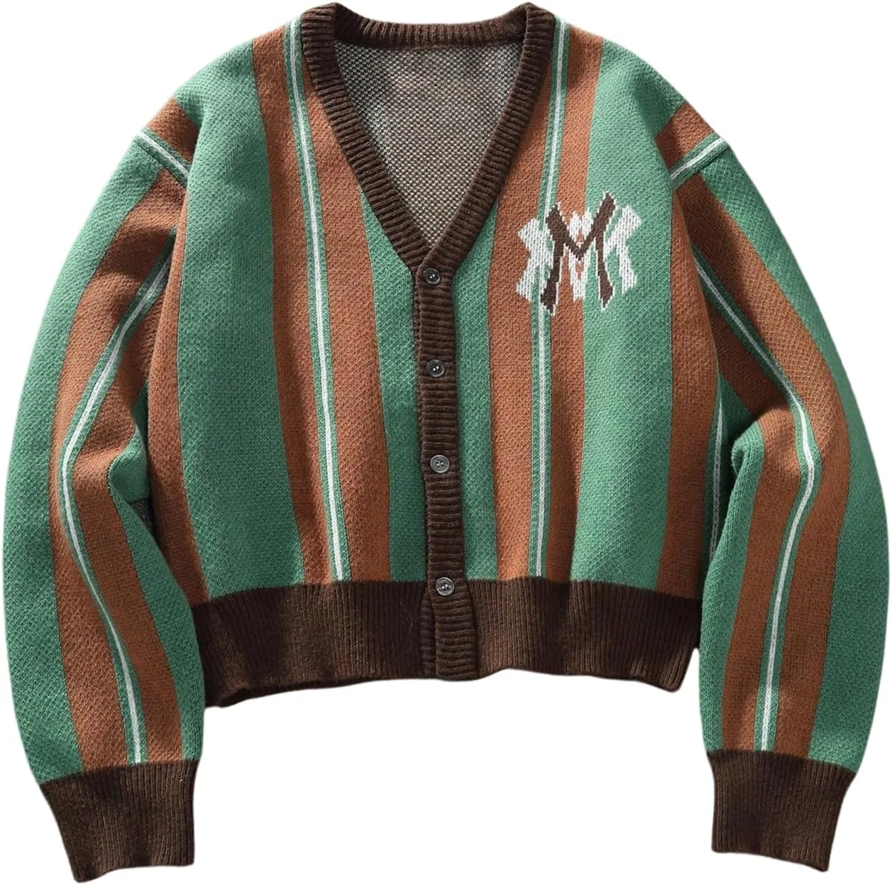 Мужской кардиган в полоску с v-образным вырезом BEAUDRM
Мужской кардиган в полоску с v-образным вырезом BEAUDRM